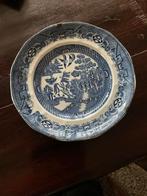 Antiek Chinees Wandbord Blauw-Wit, Ophalen of Verzenden