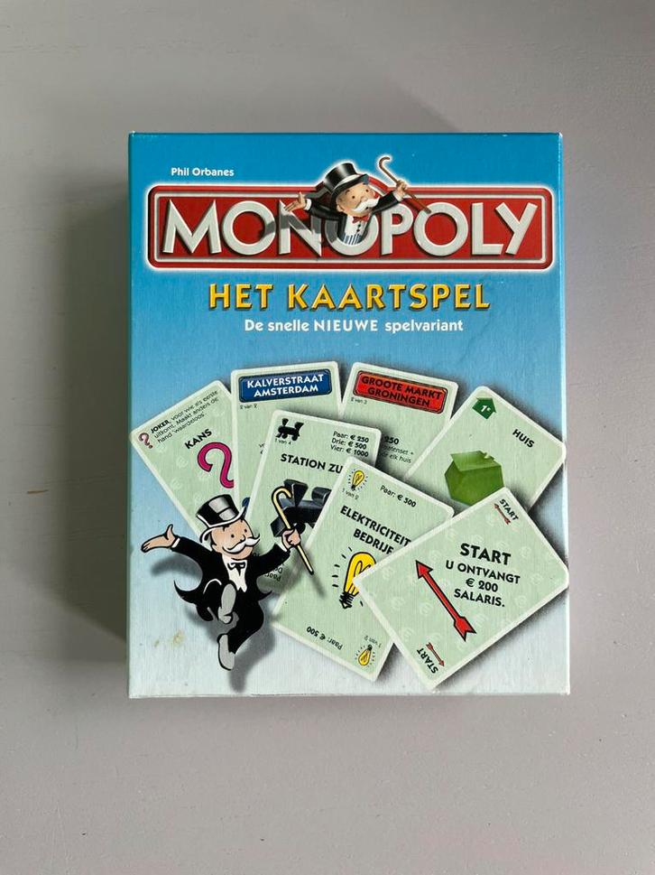 Monopoly het kaartspel, Hobby en Vrije tijd, Gezelschapsspellen | Kaartspellen, Zo goed als nieuw, Een of twee spelers, Drie of vier spelers