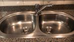 Dubbele spoelbak met mengkraan, Ophalen, 25 tot 50 cm, 50 tot 100 cm, Minder dan 100 cm
