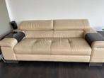 Natuzzi Avana lederen bank + hocker, Ophalen, Gebruikt, 100 tot 125 cm, Tweepersoons