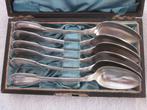 6 Verziverde lepels in cassette Robert Merath Ulm gemerkt., Ophalen of Verzenden