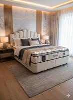 Boxspring parel 160cm met opbergruimte, Ophalen of Verzenden, Nieuw, Tweepersoons, 160 cm