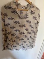 HEMA OLIFANT PRINT BLOUSE, MAAT; L/XL, Overige kleuren, Maat 42/44 (L), Ophalen of Verzenden, Zo goed als nieuw