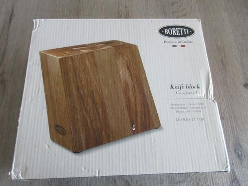 AH Boretti Messenblok Nieuw in Doos, Huis en Inrichting, Keuken | Bestek, Nieuw, Hout, Ophalen of Verzenden