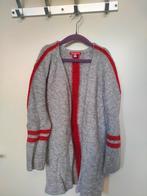 Deels wollen Br@nd vest, grijs met rode strepen, maat 140, Gebruikt, Br@nd, Meisje, Trui of Vest