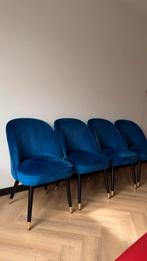 Richmond Eetkamerstoel Julius Velvet, Huis en Inrichting, Stoelen, Ophalen, Overige materialen, Gebruikt, Blauw
