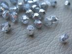820/ partij van 500 tsjechische crystal silver/clear kralen, Ophalen of Verzenden, Nieuw, Kraal