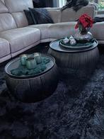 Set salontafels kleur brons metaal, Ophalen, Gebruikt, Rond, 50 tot 100 cm