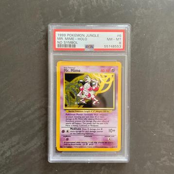 Pokemon Jungle #6 Mr Mime No Symbol Error PSA 8 beschikbaar voor biedingen