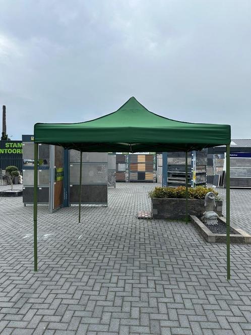 Easy-Up Partytent 3x3m – Blauw & Groen – Geen Zijwanden, Tuin en Terras, Partytenten, Nieuw, Partytent, 2 meter of meer, Minder dan 5 meter