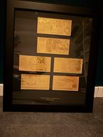 Gouden Gulden Biljetten Set - Ingelijst, Ophalen, Setje, Koningin Beatrix, Goud