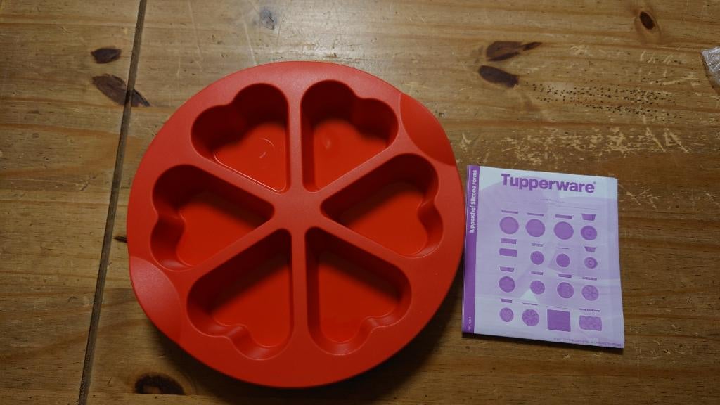 Tupperware MFV Multiflexvorm Hartjes Rood NIEUW, Huis en Inrichting, Keuken | Tupperware, Ophalen of Verzenden, Nieuw, Rood, Overige typen