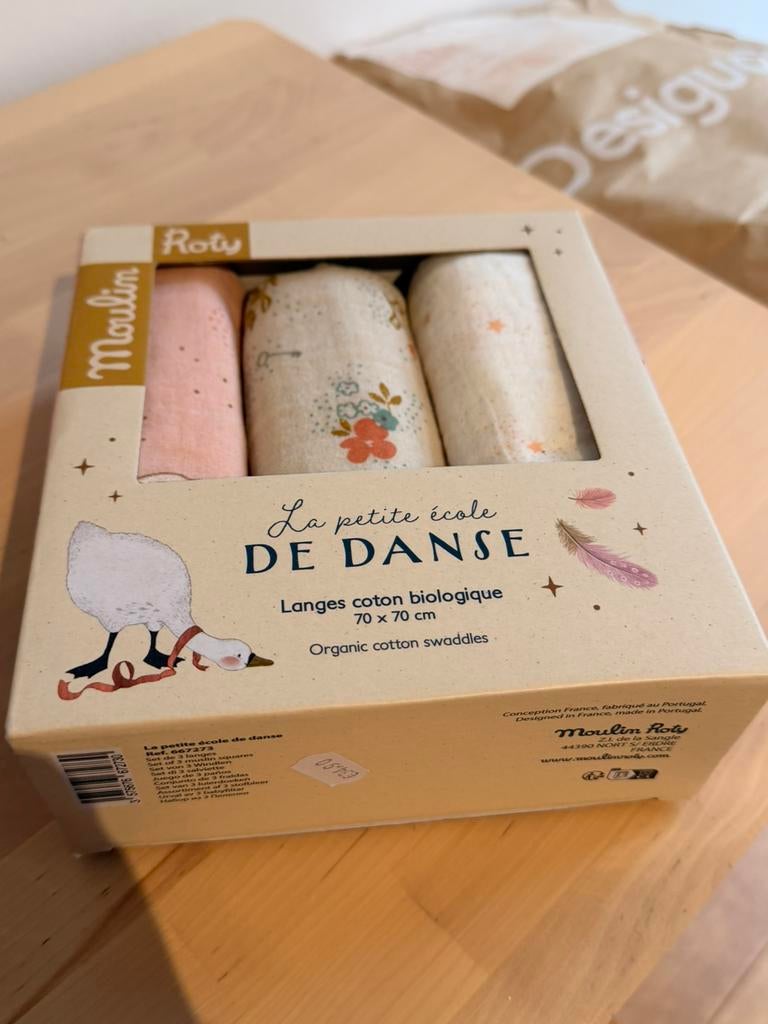 Langes / swaddles organic cotton Moulim Roty, Ophalen of Verzenden, Nieuw