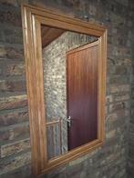 Spiegel met licht eikenhouten rand, Ophalen, Minder dan 50 cm, Gebruikt, Minder dan 100 cm