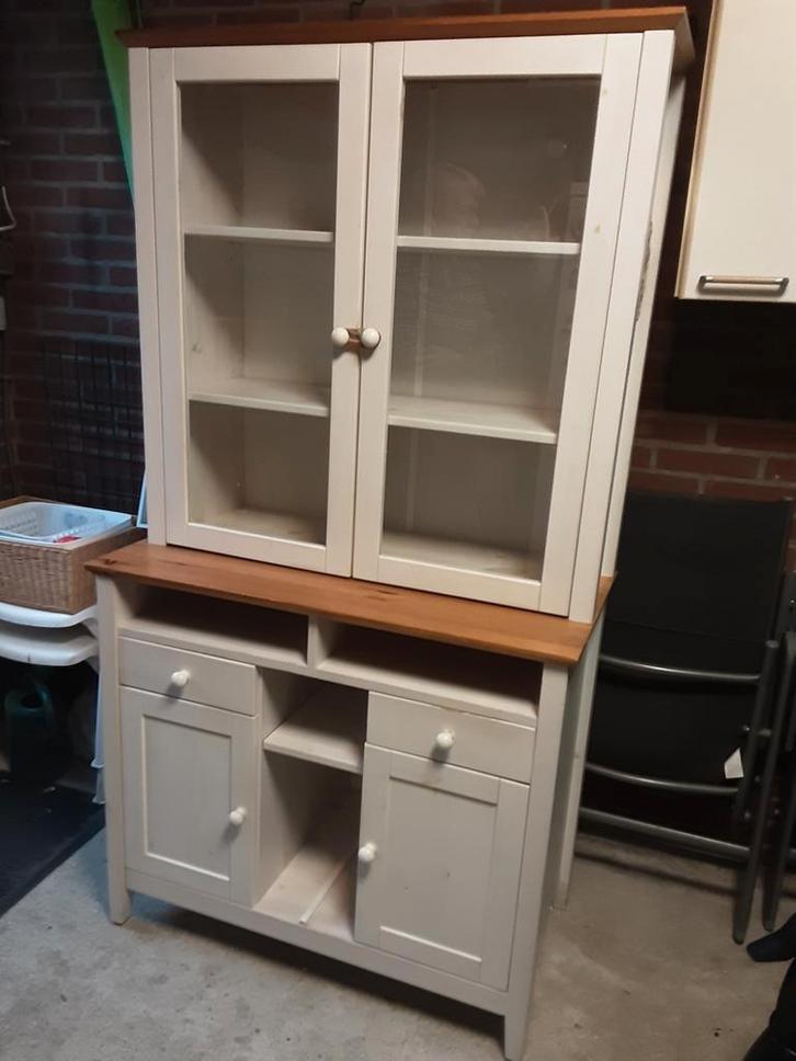 Buffetkast, Huis en Inrichting, Kasten | Buffetkasten, Gebruikt, 200 cm of meer, 25 tot 50 cm, Glas, Ophalen of Verzenden