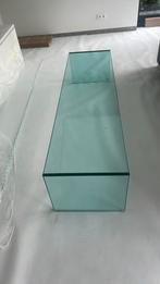 Draenert Mars 1620 glazen salontafel met gebruikssporen, Ophalen, Gebruikt, 50 tot 100 cm, Glas