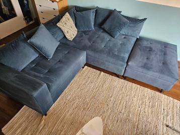 Zeer nette mos groene loungebank/ hoekbank