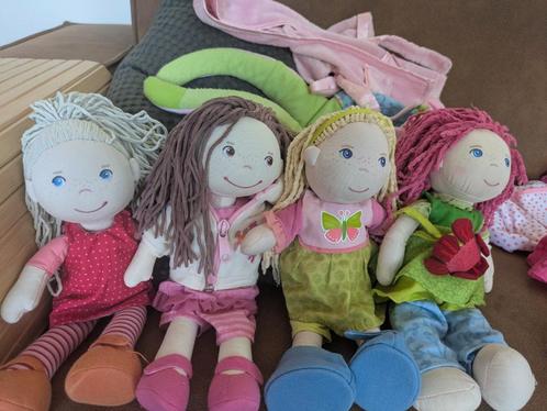 4 Haba poppen met accesoires. Zelden tot nooit gebruikt, Kinderen en Baby's, Speelgoed | Poppen, Zo goed als nieuw, Overige typen