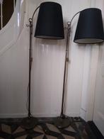 2 dezelfde vloerlampen leeslampen vintage brons, Klassiek vintage landelijk retro, Ophalen of Verzenden, Zo goed als nieuw, Metaal
