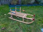 Houten slee met rugleuning, Ophalen, Zo goed als nieuw, Overige merken