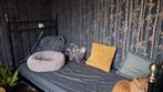 Bed - zwart metalen bed eenpersoons, Huis en Inrichting, Slaapkamer | Bedden, Ophalen, Gebruikt, 90 cm, Eenpersoons