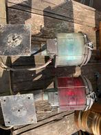 Antieke stuurboord bakboord lampen, Ophalen of Verzenden