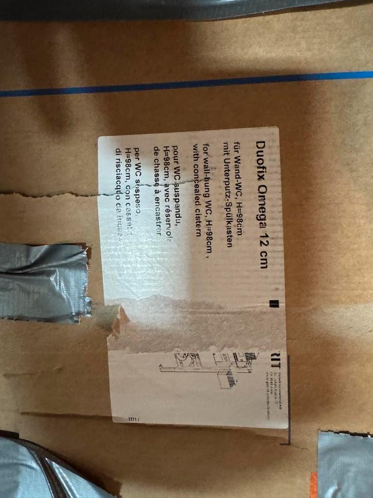 Geberit Duofix omega WC-element - 112 cm hoog, Doe-het-zelf en Verbouw, Sanitair, Nieuw, Toilet, Ophalen of Verzenden