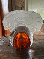 Art Deco Glazen Sculptuur echt gesigneerde Oyen, Antiek en Kunst, Antiek | Glas en Kristal, Ophalen