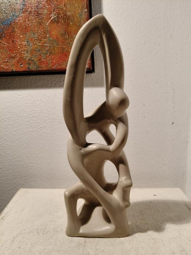 2952 Abstract Speksteen Sculptuur - Modernistisch Design, Antiek en Kunst, Kunst | Beelden en Houtsnijwerken, Ophalen of Verzenden