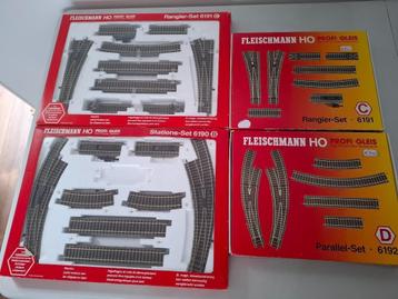 Fleischmann H0 6191/6192 Profi rails diverse sets beschikbaar voor biedingen