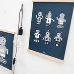 Kinderposter Poster Kind Robot Collage blauw ANNIdesign, Nieuw, Ophalen of Verzenden, Wanddecoratie