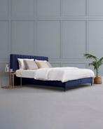 Matt Sleeps Velvet Boxspring 180x200 - Zo Goed Als Nieuw!, Ophalen, Verstelbaar, Blauw, Tweepersoons