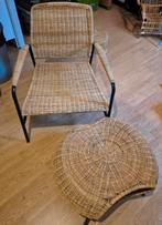 Te koop: Ikea Ulriksberg fauteuil met Gamlehult voetenbank, Ophalen, Zo goed als nieuw, Eén