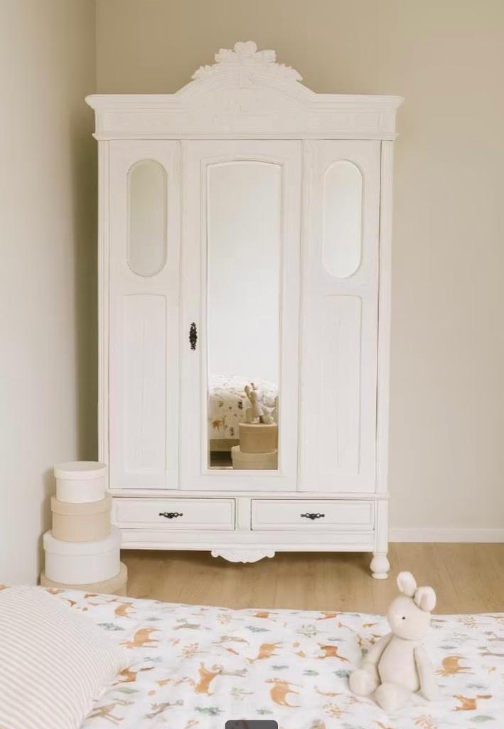 Brocante kleding linnen meiden Kast leg hang eiken vintage, Antiek en Kunst, Antiek | Meubels | Kasten, Ophalen