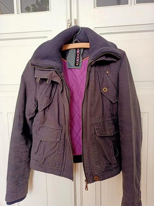 Spoon winterjas/ korte jas/ jack/ Medium, Kleding | Dames, Jassen | Winter, Gedragen, Maat 38/40 (M), Blauw, Ophalen of Verzenden