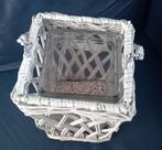 Te koop rieten windlicht, Huis en Inrichting, Ophalen, 25 tot 50 cm, Wit, Zo goed als nieuw