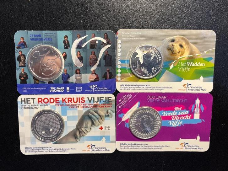 Vijfjes diversen, Postzegels en Munten, Munten | Nederland, Losse munt, Overige waardes, Vóór koninkrijk, Ophalen of Verzenden