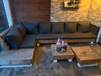 Mooie Steigerhouten Loungeset, Tuin en Terras, Ophalen, 5 zitplaatsen, Gebruikt, Steigerhout