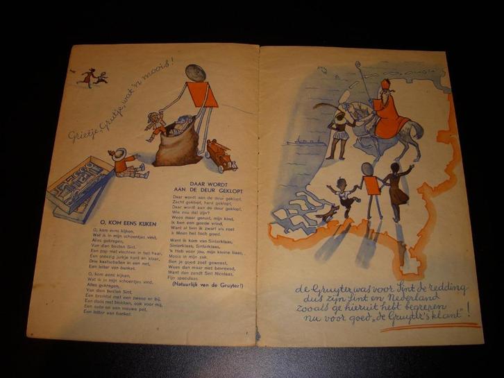 BIJZONDERE Sinterklaas folder kruidenier De Gruyter jaren 30, Diversen, Sinterklaas, Gebruikt, Ophalen of Verzenden