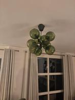 Groene Bollen Lamp, Huis en Inrichting, Lampen | Hanglampen, Ophalen of Verzenden, Gebruikt, Glas, Minder dan 50 cm