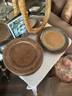 Onderborden set Birma riet vintage, Ophalen of Verzenden, Bord