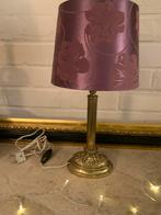 Antiek koperen tafel  lampje, Ophalen of Verzenden