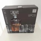 Whisky Karaf Set - 0.9L - Incl. 4 Glazen - ATMOS FERA, Glas of Glazen, Nieuw, Ophalen of Verzenden, Glas