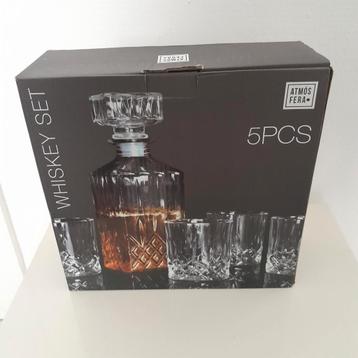 Whisky Karaf Set - 0.9L - Incl. 4 Glazen - ATMOS FERA beschikbaar voor biedingen