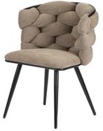 Rock Chair Brown – Luxe Eetkamerstoelen, Bruin, Verzenden, Japandi, Hotel Chique, Modern, Metaal