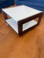 Twee Vintage Jaren 80 salontafels op wieltjes, Huis en Inrichting, Tafels | Salontafels, Ophalen, Gebruikt, 50 tot 100 cm, Jaren 80