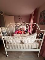 Ikea Leirvik bedframe 140 x 200 wit, Huis en Inrichting, Slaapkamer | Bedden, Ophalen, Wit, Tweepersoons, 140 cm