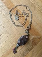 Pimps & Pearls ketting. Bruintinten. Metalen koord., Bruin, Nijmegen, Verhip-vintage.nl, Nieuw