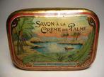 Blikje, 'Savon à la crème de palme'., Ophalen of Verzenden, Zo goed als nieuw, Overige
