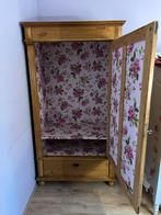 Grenen Meidenkast met Bloemenmotief, Huis en Inrichting, Kasten | Kledingkasten, Ophalen, 50 tot 100 cm, Met lade(s), 50 tot 75 cm